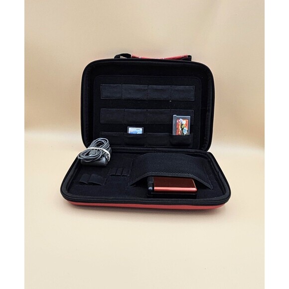 Nintendo DS Lite Crimson Red/Black Console Bundle w/ Case, Charger, 2 Games Test - Picture 8 of 8